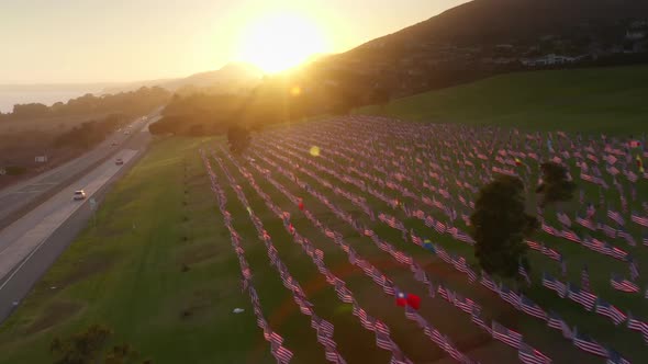 Aerial View of a National Flag for Each Country That Had a Citizen Die on 911