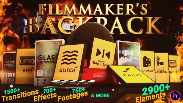 Filmmaker's Backpack | Big Pack of Transitions Effects Footages and Presets for Premiere Pro