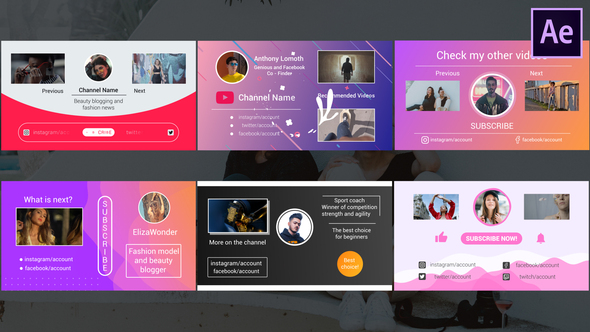 YouTube End Screens | After Effects