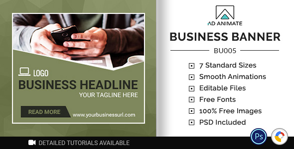 Business Banner - Html5 Ad Template (Bu005)