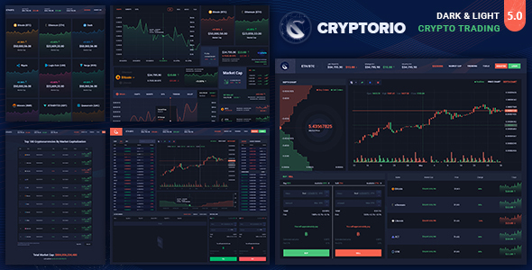 Cryptorio - ZESTAW UI Dashboard Trading Cryptocurrency