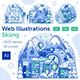 Skiing Resort Web Illustrations - GraphicRiver Item for Sale