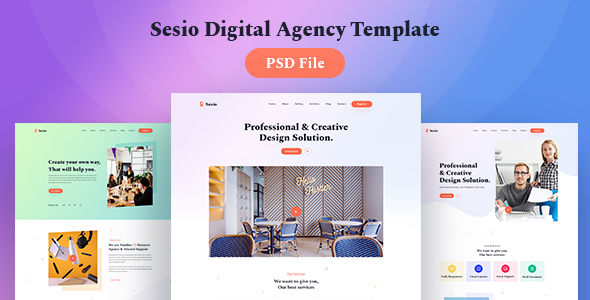 Sesio - Digital Agency PSD Template