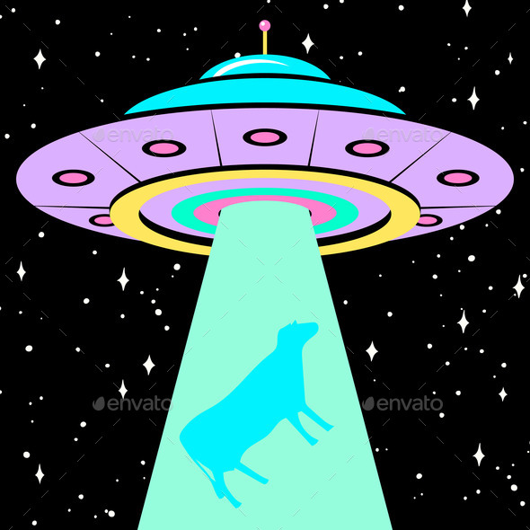 UFO Poster or Banner Unidentified Flying Object
