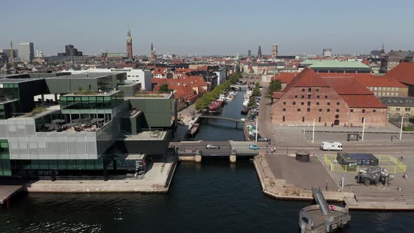 Aerial View Of Copenhagen Waterfront, Denmark