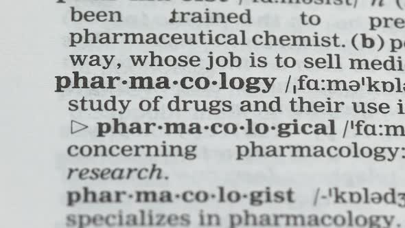 Pharmacology Word Meaning in Dictionary, Medication Production Business, Studies