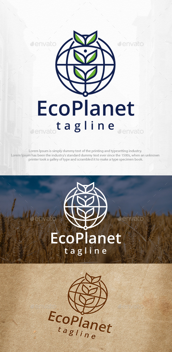Eco Tech Planet Logo Template