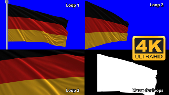 Ultra-realistic Germany Flag - 4K Waving Loop