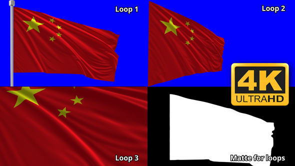 Ultra-realistic China Flag - 4K Waving Loop