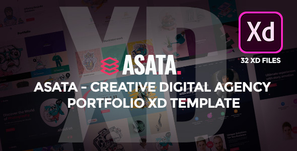 Asata - Creative Digital Agency Portfolio XD Template