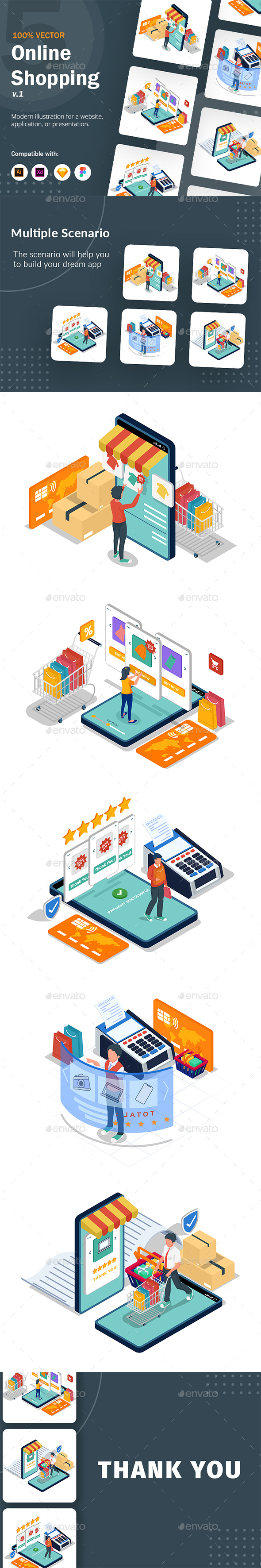 Online Shopping Illustration V1