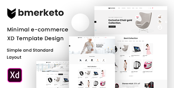 Bmarketo - Minimal E-commerce XD Template