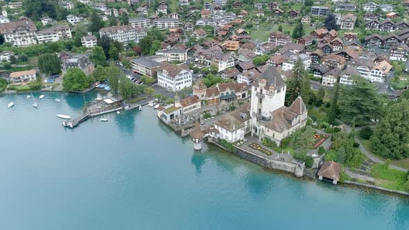 Oberhofen a Small Lakeside Town in Switzerland
