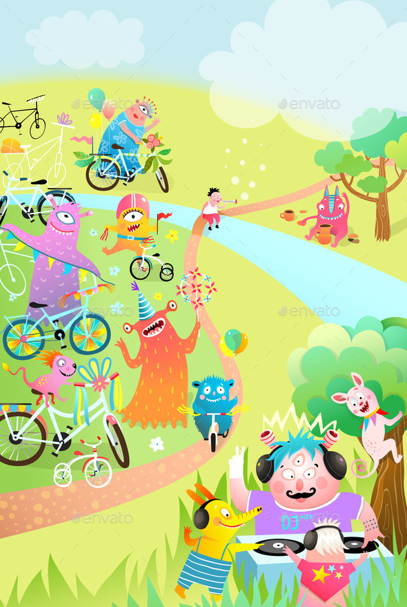 Monsters Bikes Decorating and DJ Kids Music Event