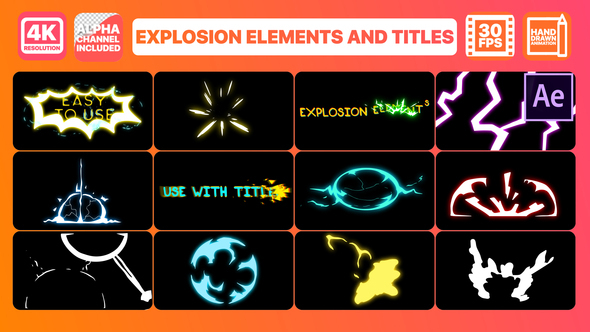 Explosion Elements And Titles | After Effects alt