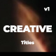 Creative and Modern Titles For Premiere Pro - VideoHive Item for Sale