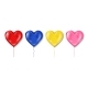 Realistic Colorful Heart Shaped Balloons Set - GraphicRiver Item for Sale
