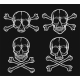 Human Skulls with Crossbones Vector Set on Black - GraphicRiver Item for Sale