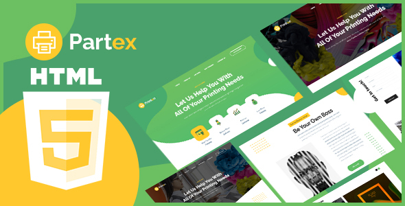 Partex - Printing Services HTML Template.