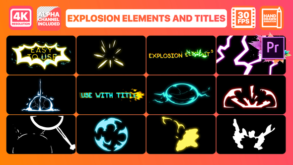 Explosion Elements And Titles | Premiere Pro MOGRT