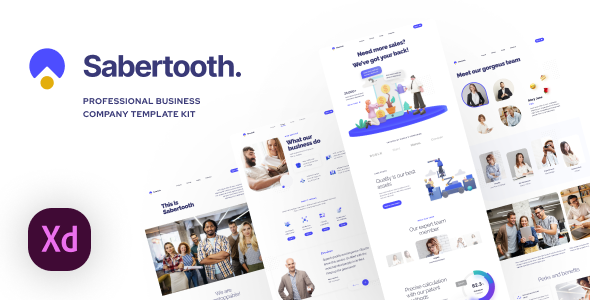 Sabertooth | Business Service UI Kit for Adobe XD