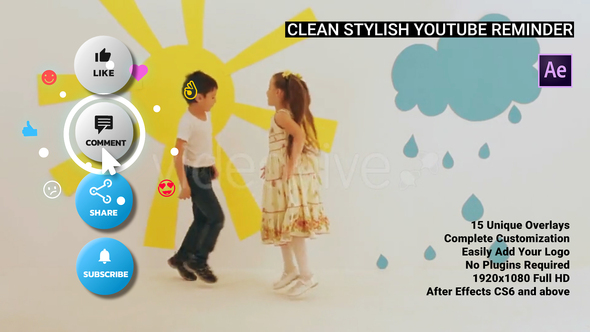 Clean Stylish YouTube Reminder – AE