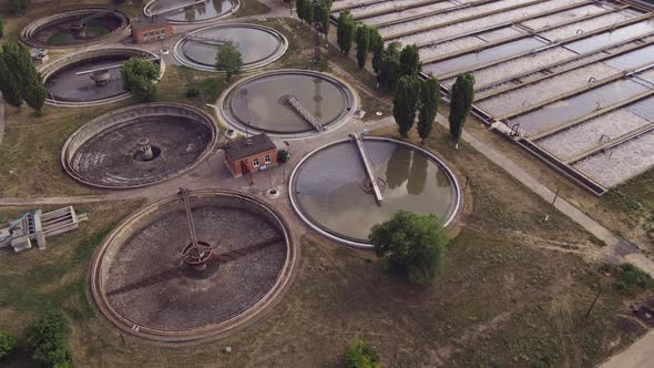 Sewage treatment plant. Waste water treatment plant