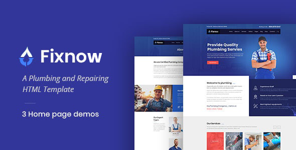 Fixnow - Plumbing HTML Template