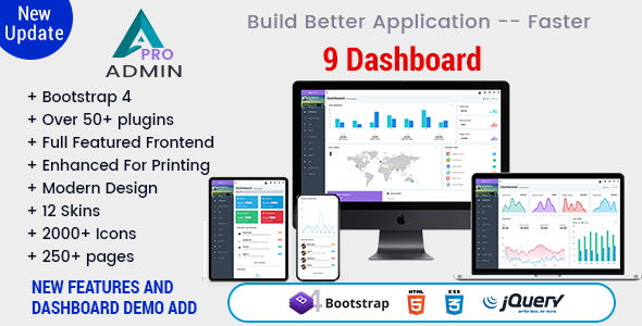 A Pro - Responsive Bootstrap 4 Admin Template, Dashboard & WebApp Template