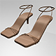 Square-Toe Strappy Stiletto Sandals 02 - 3DOcean Item for Sale