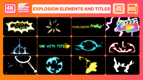Explosion Elements And Titles | FCPX alt