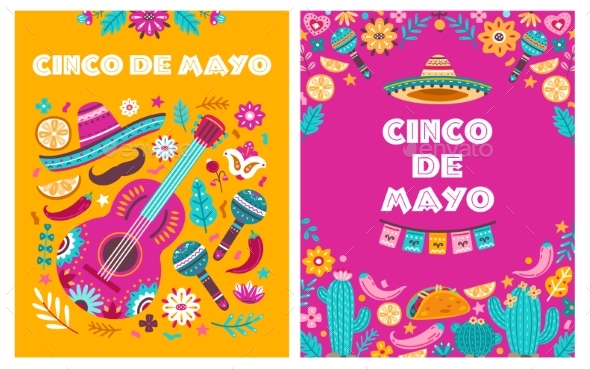 Cinco De Mayo Poster. Mexican Party, Mexico Latin