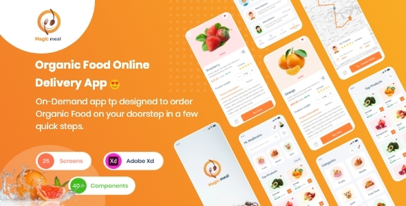 Magic Meal - Organic Food Delivery Application UI kit