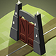 Low Poly Gate Road Grass w/ Camera & Lighting Scene - 3DOcean Item for Sale
