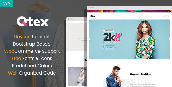 Qtex - Manufacturing and Clothing Company WordPress theme