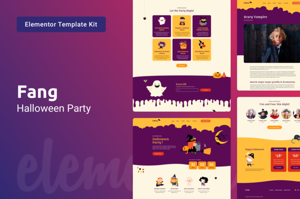 Fang — Halloween Party Elementor Template Kit