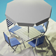 Beach Chairs and Table w/ Camera & Lighting Scene - 3DOcean Item for Sale