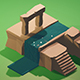 Aztec Waterfall Scene w/ Camera & Lighting - 3DOcean Item for Sale