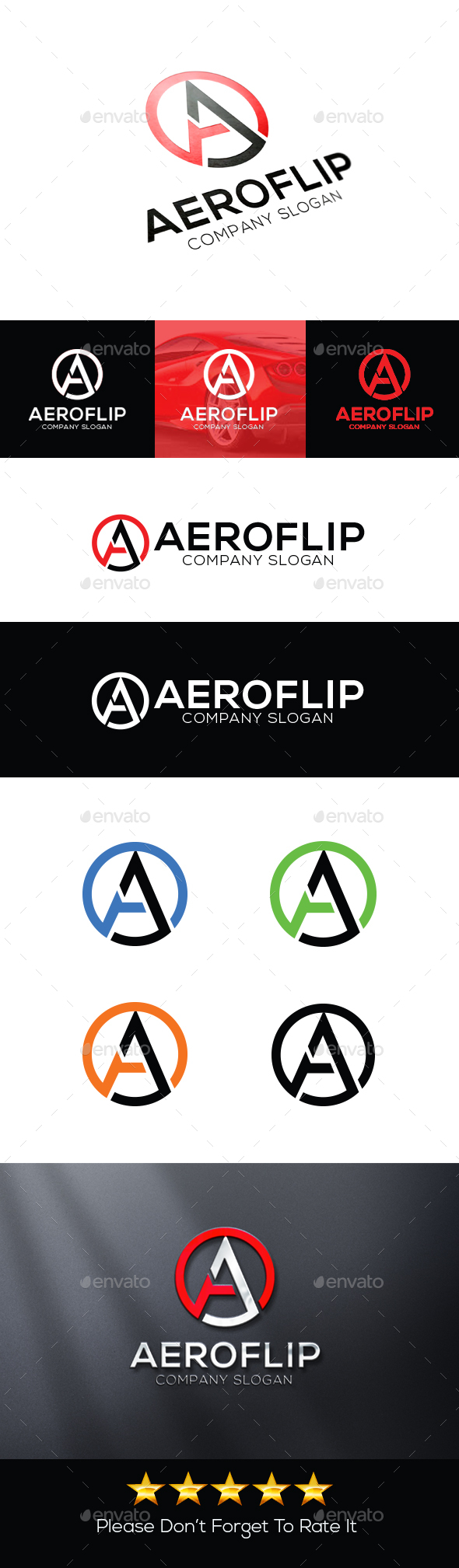 Aeroflip - Letter A Logo
