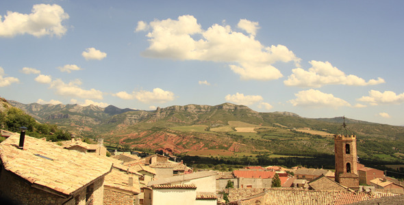 Summer Landscape In Mountains And Blue Sky