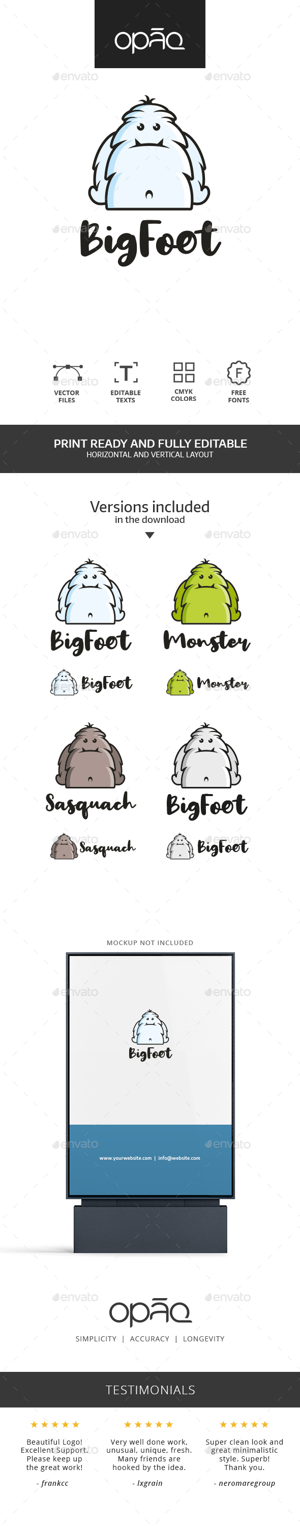 Big Foot Monster Logo