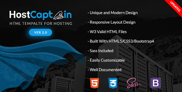 HostCaptain – Hosting and Business HTML Template
