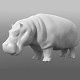Hippopotamus low poly base mesh - 3DOcean Item for Sale