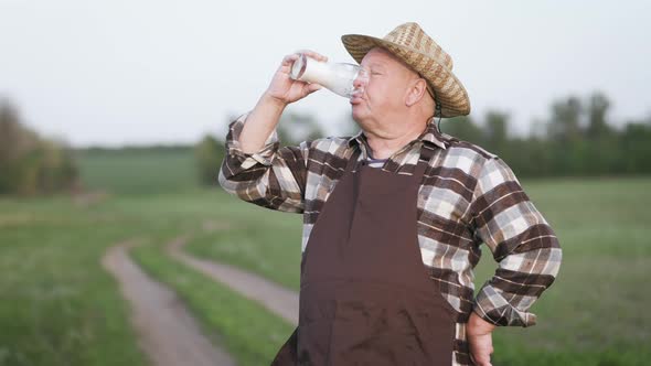 Handsome Old Men Drinking Beer