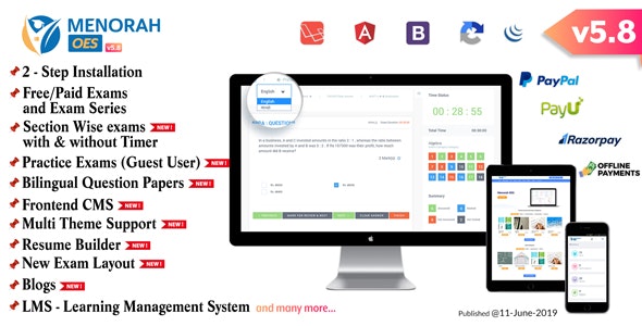 MenorahOES - Online Learning and Examination System