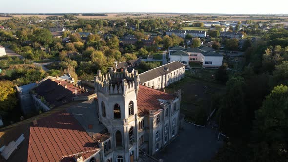 Aerial View of the GrokholskyTereshchenko Palace at Sunset