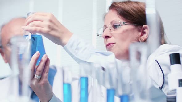 Portrait of Two Scientists Talking