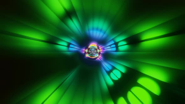 Abstract Seamless Neon Multicolor Psychedelic Hypnotic VJ Loop Background