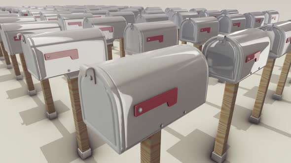 A Lot Of Mail Boxs In A Row Hd