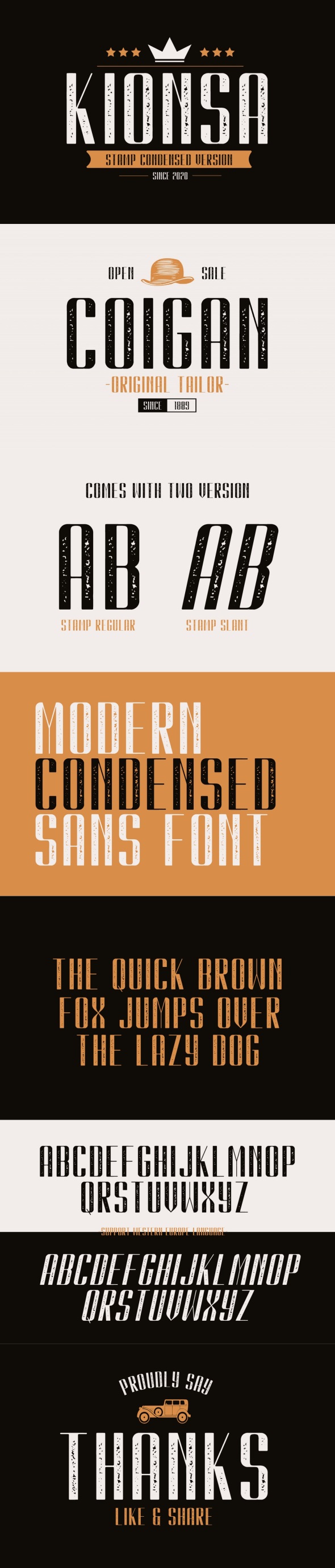 Kionsa Stamp – Vintage Display font